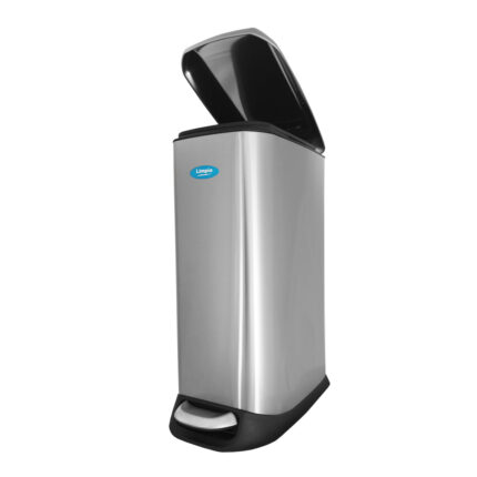 cos de gunoi din inox cu inchidere lenta limpio cxr 20l deschis