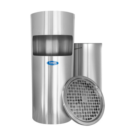 cos de gunoi din inox cu scrumiera limpio csr-03 detaliu