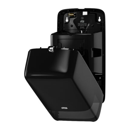 Dispenser pentru hartie igienica rola medie Tork Twin negru deschis