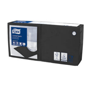 servetele pentru bauturi tork cocktail negre 24x24 cm