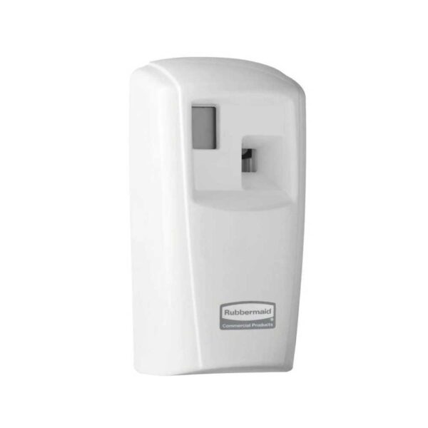 dispenser pentru odorizant rubbermaid microbust 3000 alb din profil