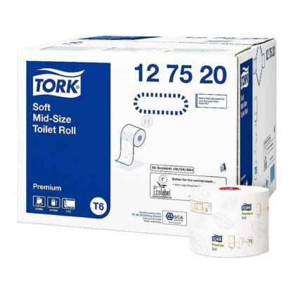 hartie igienica rola medie tork premium delicat, 2 straturi, 90 metri, bax 27 role