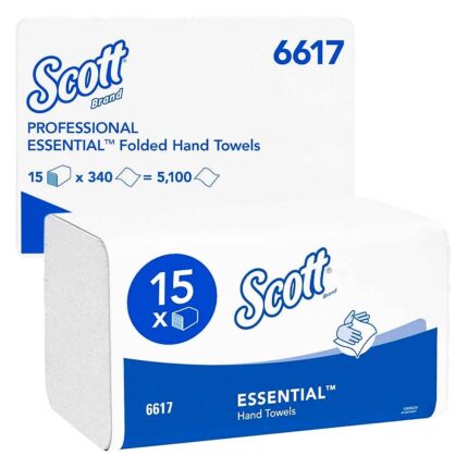 prosoape pliate kimberly clark scott xtra, 1 strat, 340 portii pe pachet, 15 pachete pe bax