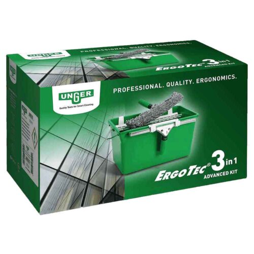 set de ustensile pentru spalare geamuri unger ergotec 3 in 1