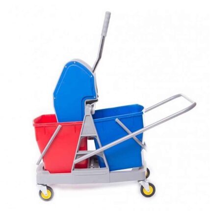 carucior de curatenie cu storcator si 2 galeti x 30 litri limpio c045 - lateral