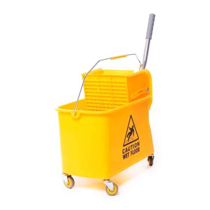 carucior de curatenie cu storcator si o galeata x 20 litri limpio c038 - fata