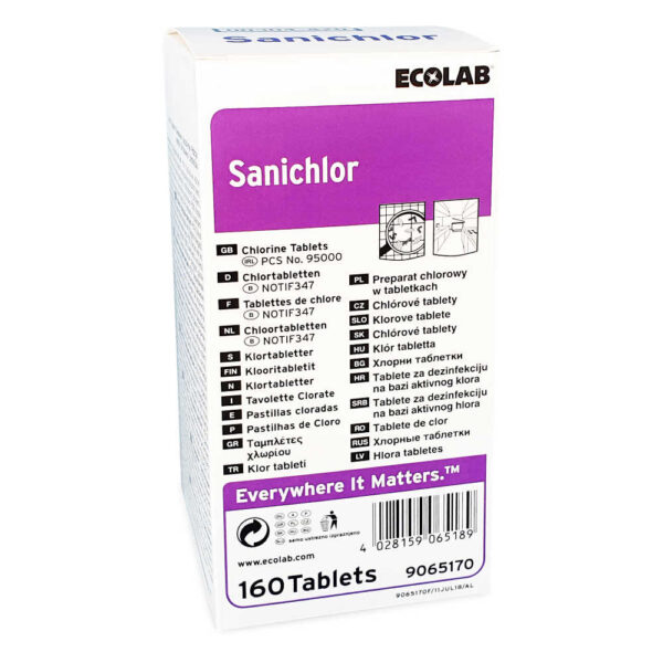 tablete dezinfectante de clor ecolab sanichlor 160 tablete
