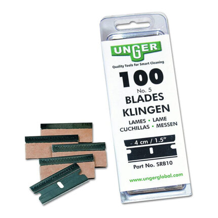 lama din otel carbon pentru spaclu din plastic pentru curatat geamuri unger 4 cm 10 bucati